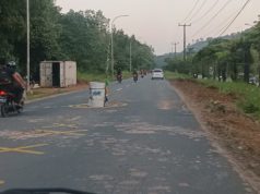 Marka Peringatan di Jalan S Parman Berwujud Tong Makan Korban