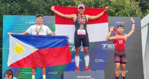 Prajurit Marinir Rebut Dua Emas di Ajang T100 World Triathlon Singapore 2024