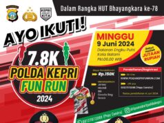 Ada Hadiah Paket Umroh, Polda Kepri Fun Run Bakal Digelar 9 Juni Mendatang