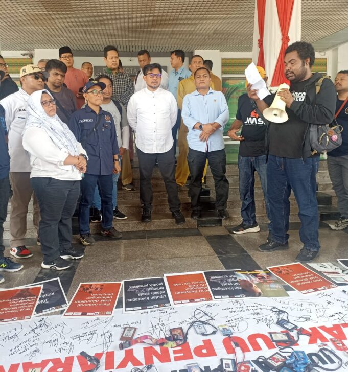 Puluhan Wartawan di Kepri Gelar Aksi Damai: Menentang RUU Penyiaran yang Bakal Bungkam Kebebasan Pers