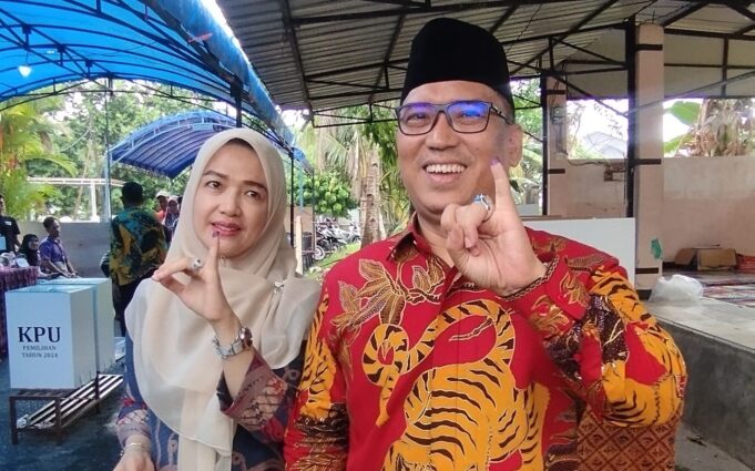 Nyoblos di TPS 013 Nyanyang Optimis Menang