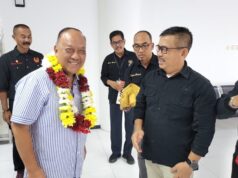 Ketum KONI Kepri Usep RS, Sambut Kedatangan Ketum KONI Pusat, Letjen TNI (Purn) Marciano Norman di Batam