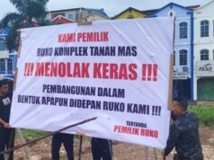 Lahan Dipagari, Sejumlah Pemilik Ruko di Seipanas ini Meradang