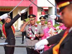 Berkantor Hari Perdana, Kapolda Kepri Brigjen Pol Asep Safrudin Disambut Upacara Welcome Parade