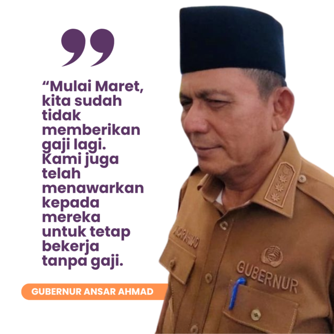 Gubernur Ansar : Staf Khusus Boleh Kerja, tapi Tanpa Gaji dari APBD