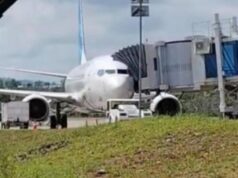 Pecah Ban, Penerbangan Garuda GA-288 di Tanjungpinang Tertunda