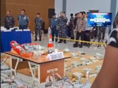 Kapal Pengangkut Narkoba di Karimun Berbendera Thailand Barang bukti narkoba di perairan Karimun