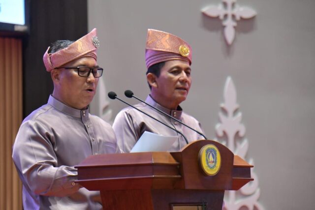 Wakil Gubernur Nyanyang Haris Pratamura menyampaikan pidato peringatan Hari Jadi Ke-23 Kepri yang merangkum capaian pembangunan, tantangan, serta arah kebijakan ke depan.