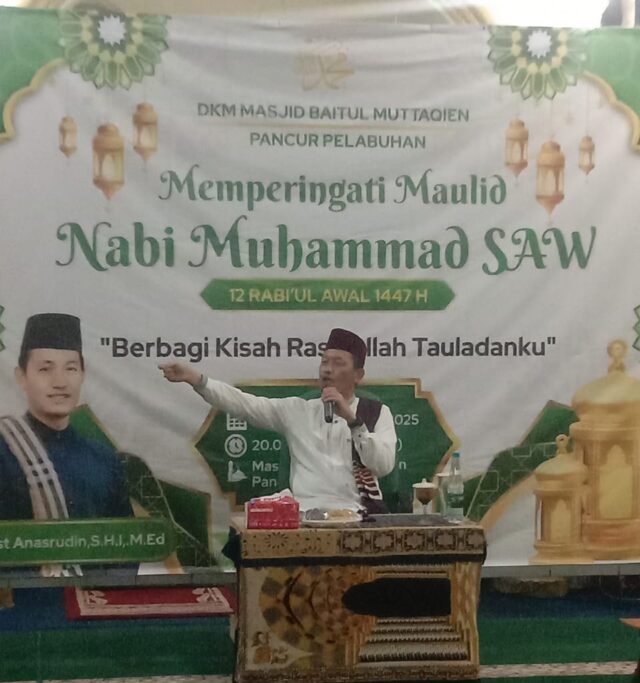 Peringatan Maulid Nabi Besar Muhammad SAW diisi ceramah oleh Ustadz Anasrudin, S.H.I., M.Ed.