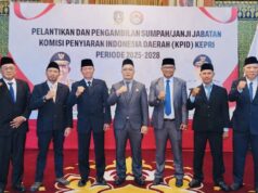 Tujuh Komisioner KPID Kepri Resmi Dilantik, Wagub Nyanyang Tekankan Tanggung Jawab Moral