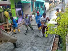 Warga Pancur Baru RW 13 Duriangkang Gembira: Semenisasi Gang Perumahan Rampung, Jalan Makin Mulus