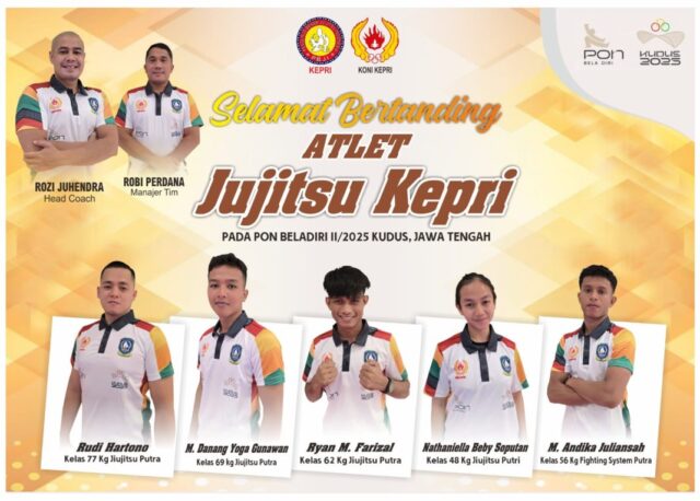 Tampil Percaya Diri, Ju-Jitsu Kepri Unjuk Kekuatan di Panggung PON Bela Diri 2025