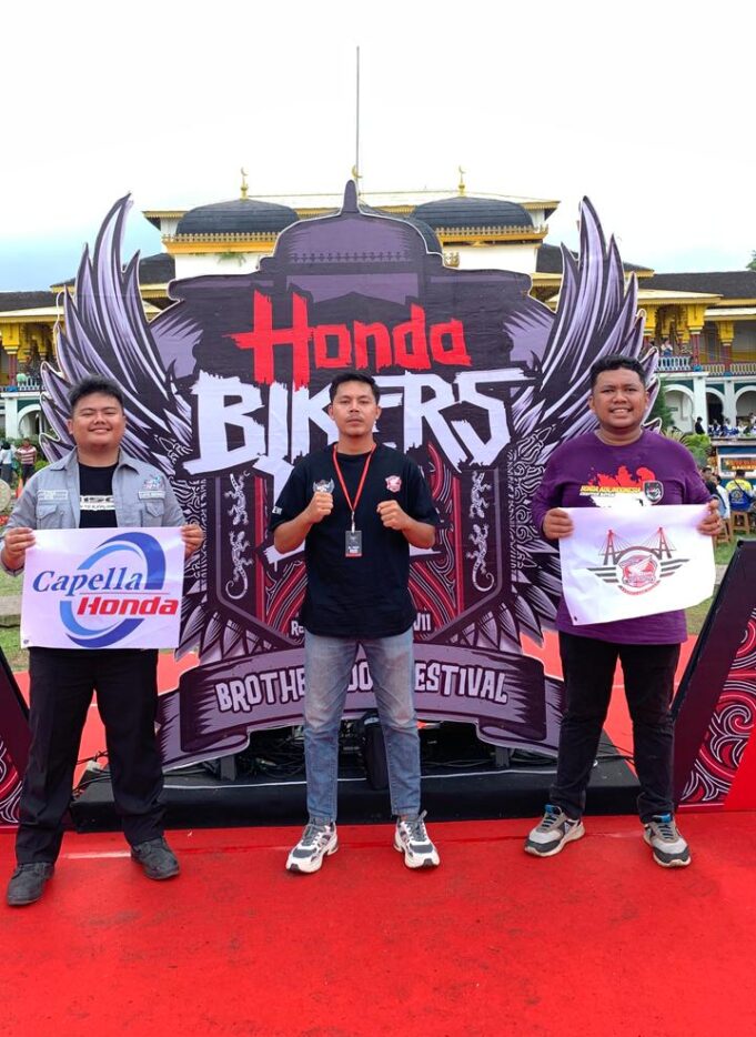 Bikers One Heart Community Kepri Ramaikan Honda Bikers Day Regional Sumatera 2025 di Istana Maimun Medan