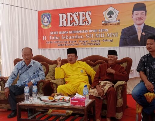 Dihadiri Tokoh Masyarakat, Reses Taba Iskandar Bahas Transportasi, Alat Tangkap, hingga Fasilitas Ibadah