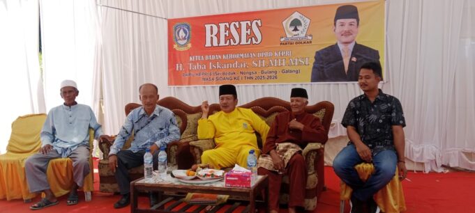 Dihadiri Tokoh Masyarakat, Reses Taba Iskandar Bahas Transportasi, Alat Tangkap, hingga Fasilitas Ibadah