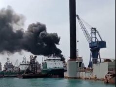 Api dan Asap Hitam di Tanjung Uncang, Kapal Terbakar di Galangan PT ASL