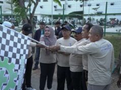 Nyanyang Haris Ramaikan Jalan Santai Bulan K3 Nasional di Muka Kuning