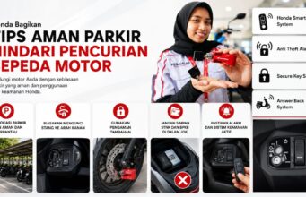 Honda Bagikan Tips Aman Parkir Hindari Pencurian Sepeda Motor
