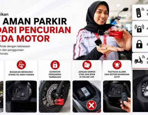 Honda Bagikan Tips Aman Parkir Hindari Pencurian Sepeda Motor