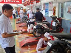 74 Siswa TSM SMKN 3 Batam Jalani UKK Berstandar Industri Honda