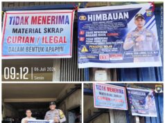 Cegah Penadahan Barang Bukti Pencurian, Polsek Lubuk Baja Sebarkan Spanduk ke Sejumlah Pengepul Rongsokan