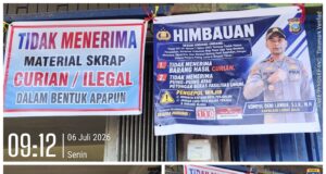 Cegah Penadahan Barang Bukti Pencurian, Polsek Lubuk Baja Sebarkan Spanduk ke Sejumlah Pengepul Rongsokan