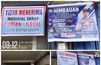 Cegah Penadahan Barang Bukti Pencurian, Polsek Lubuk Baja Sebarkan Spanduk ke Sejumlah Pengepul Rongsokan