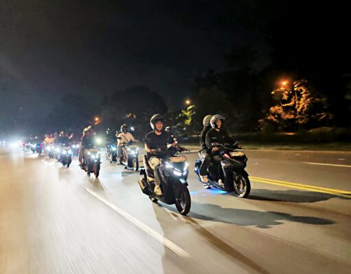 Vario Street Nation Satukan 55 Bikers Honda Vario Lewat Riding Malam di Batam
