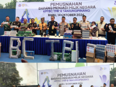 Bea Cukai Tanjungpinang Musnahkan Barang Ilegal Rp4,3 Miliar