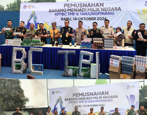 Bea Cukai Tanjungpinang Musnahkan Barang Ilegal Rp4,3 Miliar