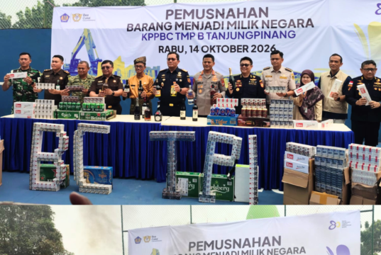 Bea Cukai Tanjungpinang Musnahkan Barang Ilegal Rp4,3 Miliar